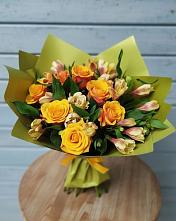 Букет цветов из:  Альстромерии и Розы в Верхней Салде