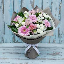 Букет цветов из:  Герберы, Альстромерии и Хризантемы #REPLACE_PRED# Верхней Салде