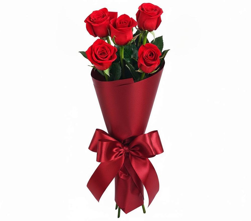 Букет 5 Красных роз Эдлесс Лав в Верхней Салде
