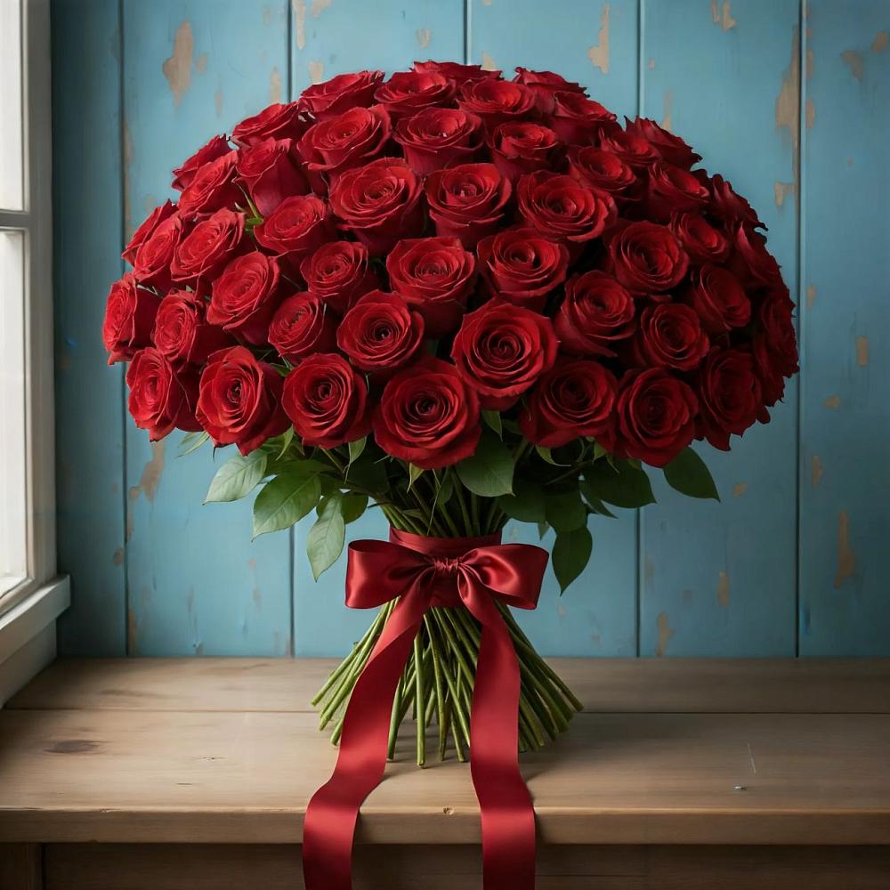 Букет Красные розы Блэк Меджик в Верхней Салде