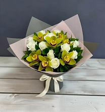 Букет цветов из:  Орхидеи и Розы в Верхней Салде