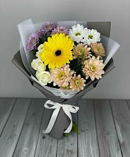 Букет цветов из:  Розы, Герберы и Хризантемы в Верхней Салде