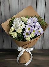 Букет цветов из:  Хризантемы и Розы #REPLACE_PRED# Верхней Салде