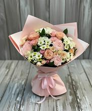 Букет цветов из:  Гвоздики, Розы и Хризантемы в Верхней Салде