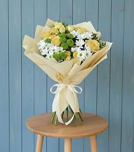 Букет цветов из:  Хризантемы и Розы #REPLACE_PRED# Верхней Салде