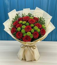 Букет цветов из:  Розы и Хризантемы в Верхней Салде