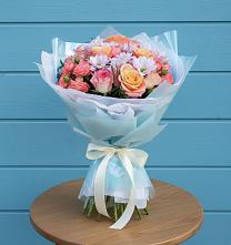 Букет цветов из:  Хризантемы и Розы в Верхней Салде