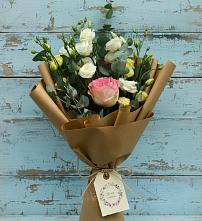 Букет цветов из:  Розы и Лизиантусы #REPLACE_PRED# Верхней Салде